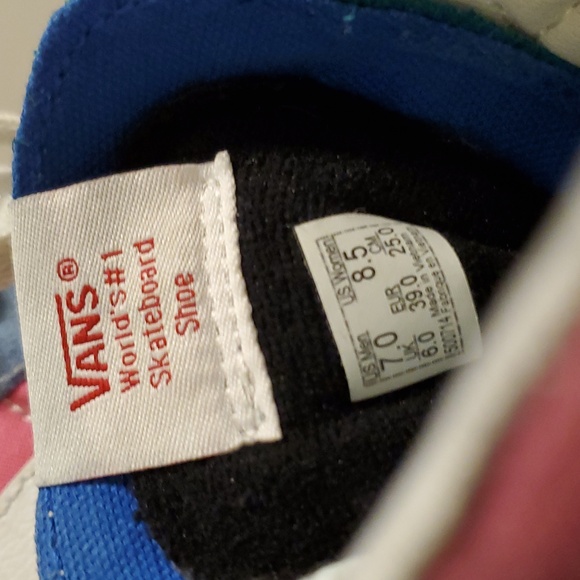 SZ. 8 1/2 WOMEN'S VANS SK8 MULTIBRIGHT 12  SUEDE SKATE BOARD SHOE - Picture 6 of 8